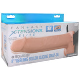 Fantasy X-tensions 8 Inch Hollow Strap-On Vibe in Light Male Enhancement > Extenders and Sleeves - Tophatter Daily Deals
