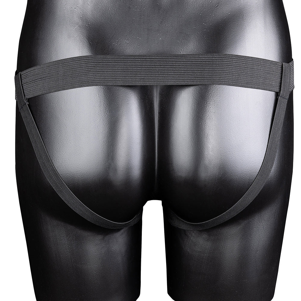 Ouch! Ribbed 8 Inch Hollow Ballsy Strap-On in Gunmetal Dildo Sex Toys > Strap-On and Harnesses - Tophatter Daily Deals
