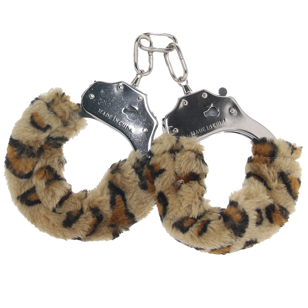 Temptasia Beginner Fuzzy Cuffs in Leopard Bondage and Fetish > Wrist and Ankle Cuffs - Tophatter Daily Deals