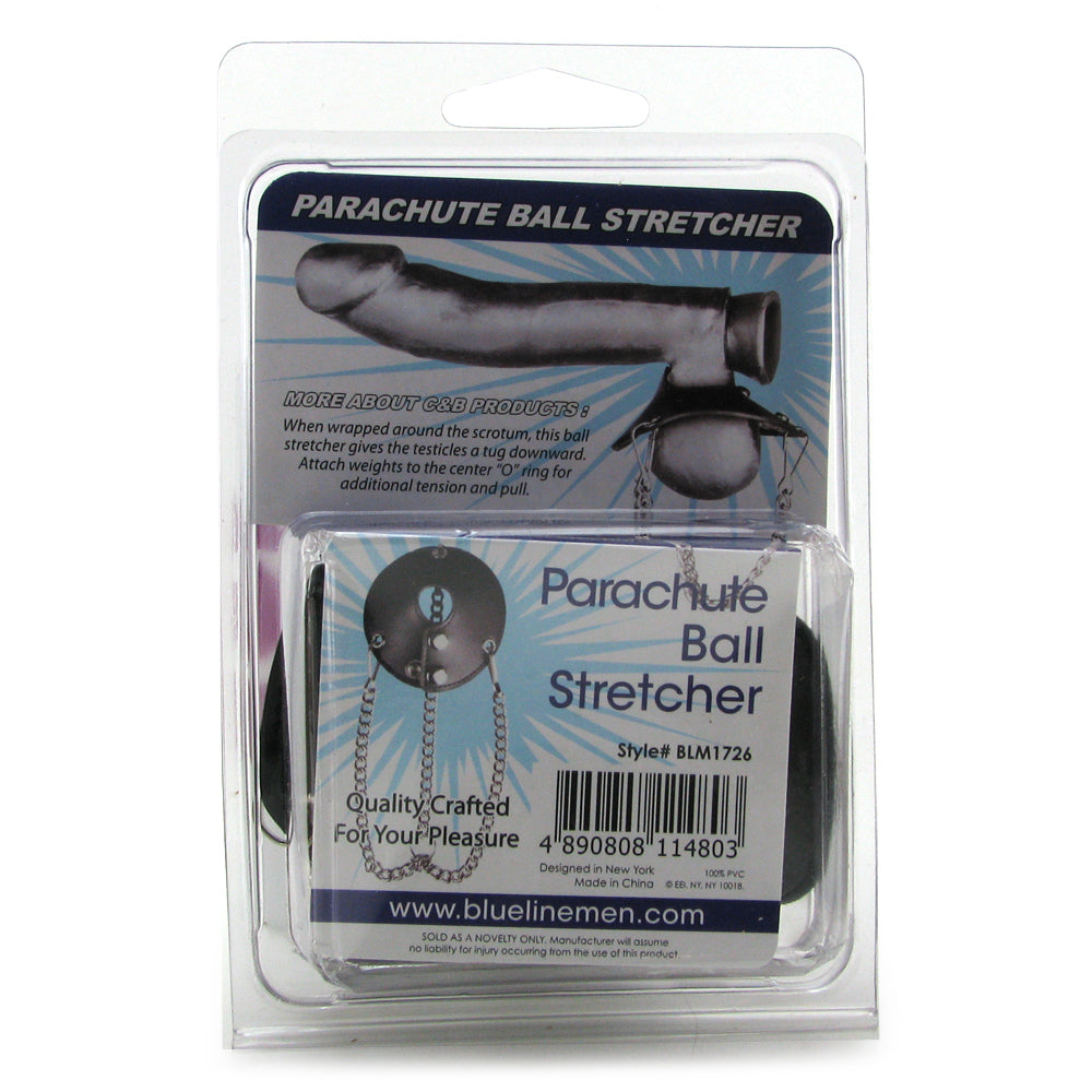 Blue Line Parachute Ball Stretcher - Tophatter's Adult Sex Toys Online Cock Rings - Tophatter Daily Deals