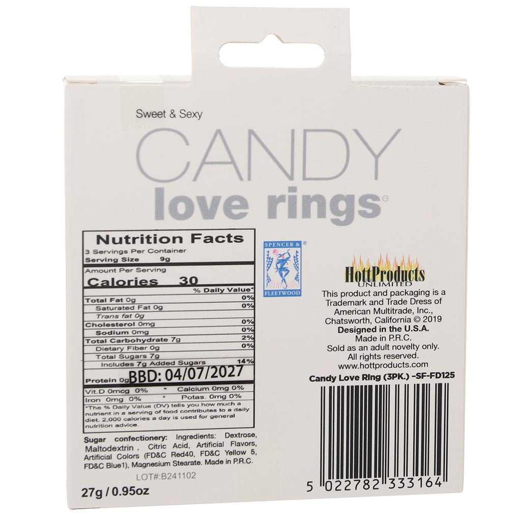 Edible Candy Love Rings in 3 Pack Novelties 'n Parties > Tasty Treats - Tophatter Daily Deals