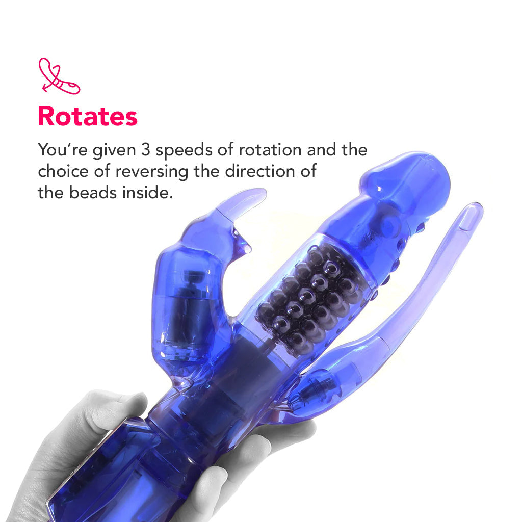 Delight Triple Orgasm Rabbit Vibe in Purple Vibrators > Rabbit Vibrators - Tophatter Daily Deals