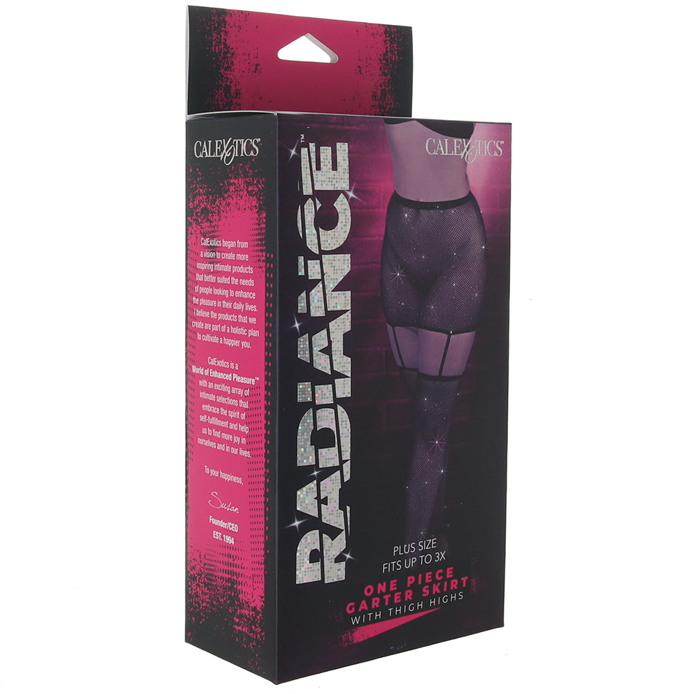 Radiance One Piece Gartered Skirt and Stockings XL - Tophatter's Adult Sex Toys Online Lingerie > Lingerie - Tophatter Daily Deals