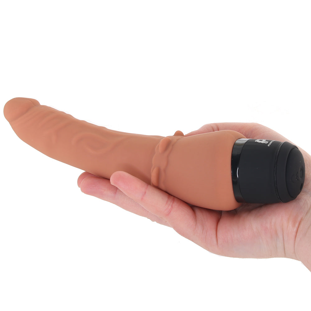 PowerCock 7 Inch Slim Realistic Vibe in Mocha - Tophatter's Adult Sex Toys Online Vibrators > Realistic Vibrator Dildos - Tophatter Daily Deals