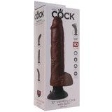 King Cock 10 Inch Vibrating Dildo with Balls in Brown Vibrators > Realistic Vibrator Dildos - Tophatter Daily Deals