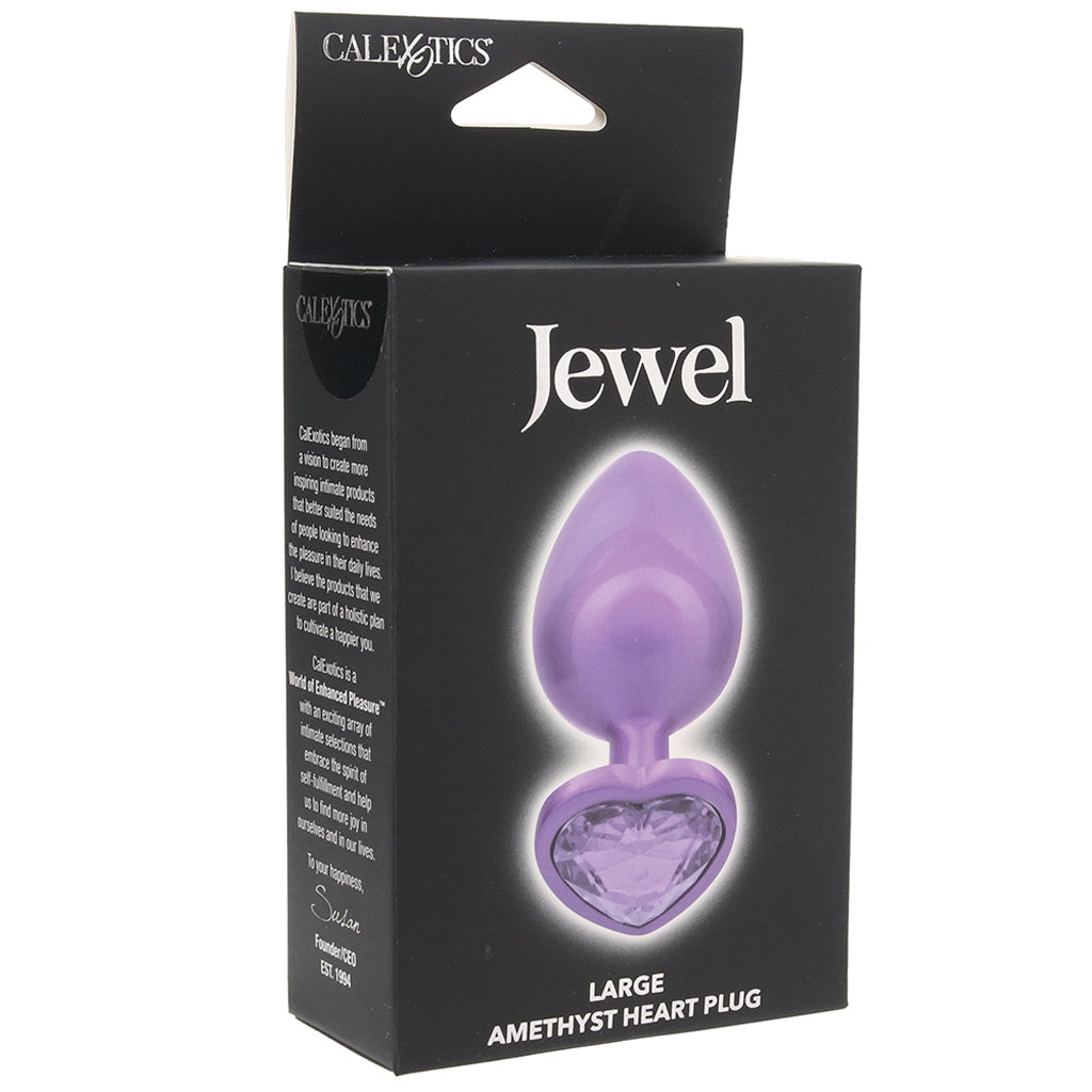 Jewel Amethyst Heart Plug in Large - Tophatter's Adult Sex Toys Online Anal Sex Toys > Butt Plugs - Tophatter Daily Deals