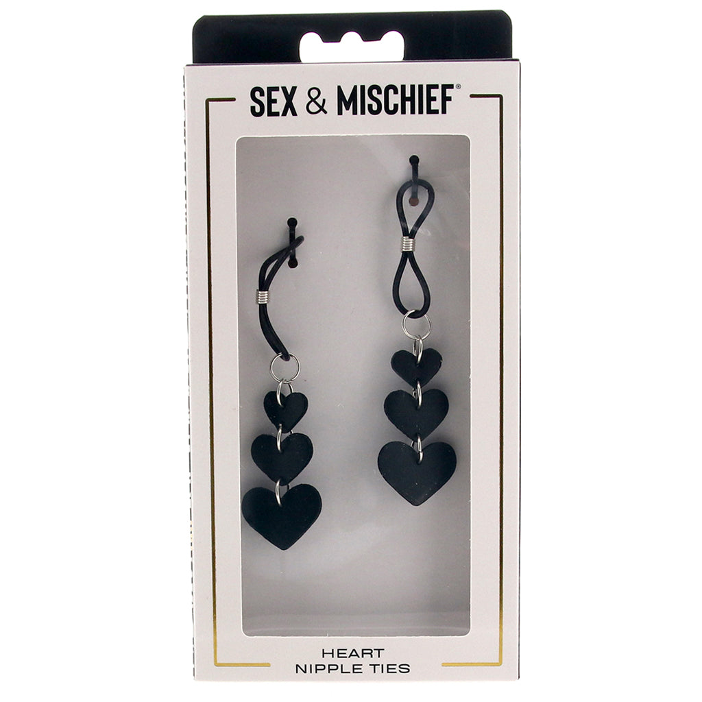 Sex & Mischief Heart Nipple Ties - Tophatter's Adult Products Bondage and Fetish > Nipple Stimulators & Clamps - Tophatter Daily Deals