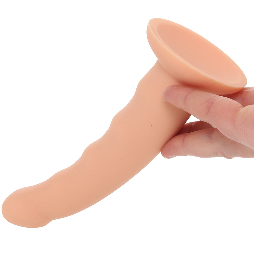 PinkCherry Premium 6.5 Inch Light Silicone Wavy Dildo - Tophatter's Adult Sex Toys Online Dildo Sex Toys > G-Spot Dildos - Tophatter Daily Deals