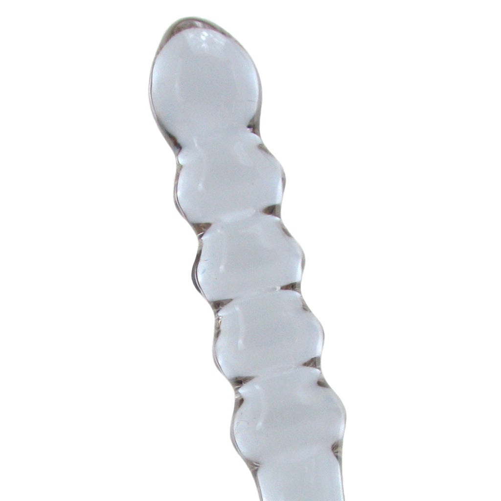 gläs Purple Rain Ribbed Glass Dildo Dildo Sex Toys > Pyrex Glass Dildos - Tophatter Daily Deals