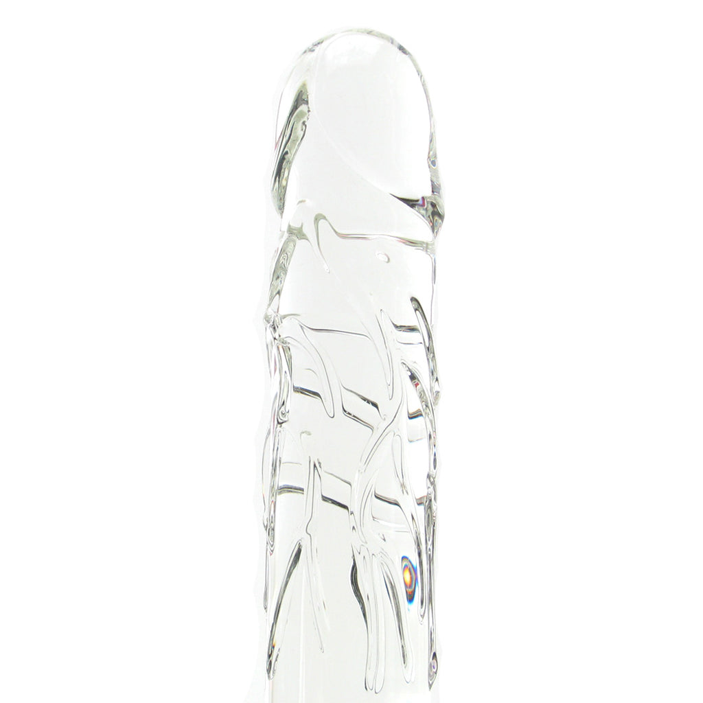 Blown Large Realistic Glass Dildo in Clear - Tophatter's Adult Products Dildo Sex Toys > Pyrex Glass Dildos - Tophatter Daily Deals