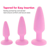 First Time Crystal Booty Anal Plug Set in Pink Anal Sex Toys > Butt Plugs - Tophatter Daily Deals