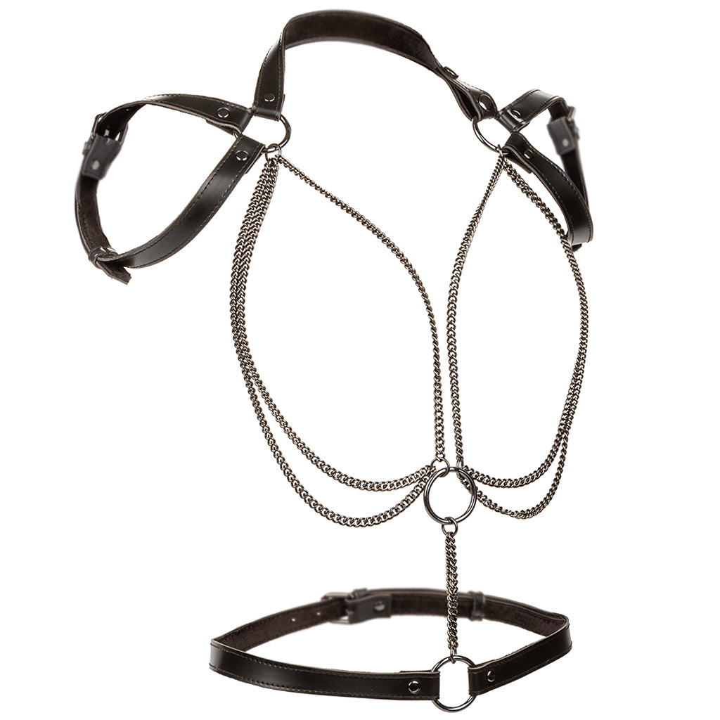 Euphoria Multi Chain Halter Harness XL Bondage and Fetish > Women's - Tophatter Daily Deals