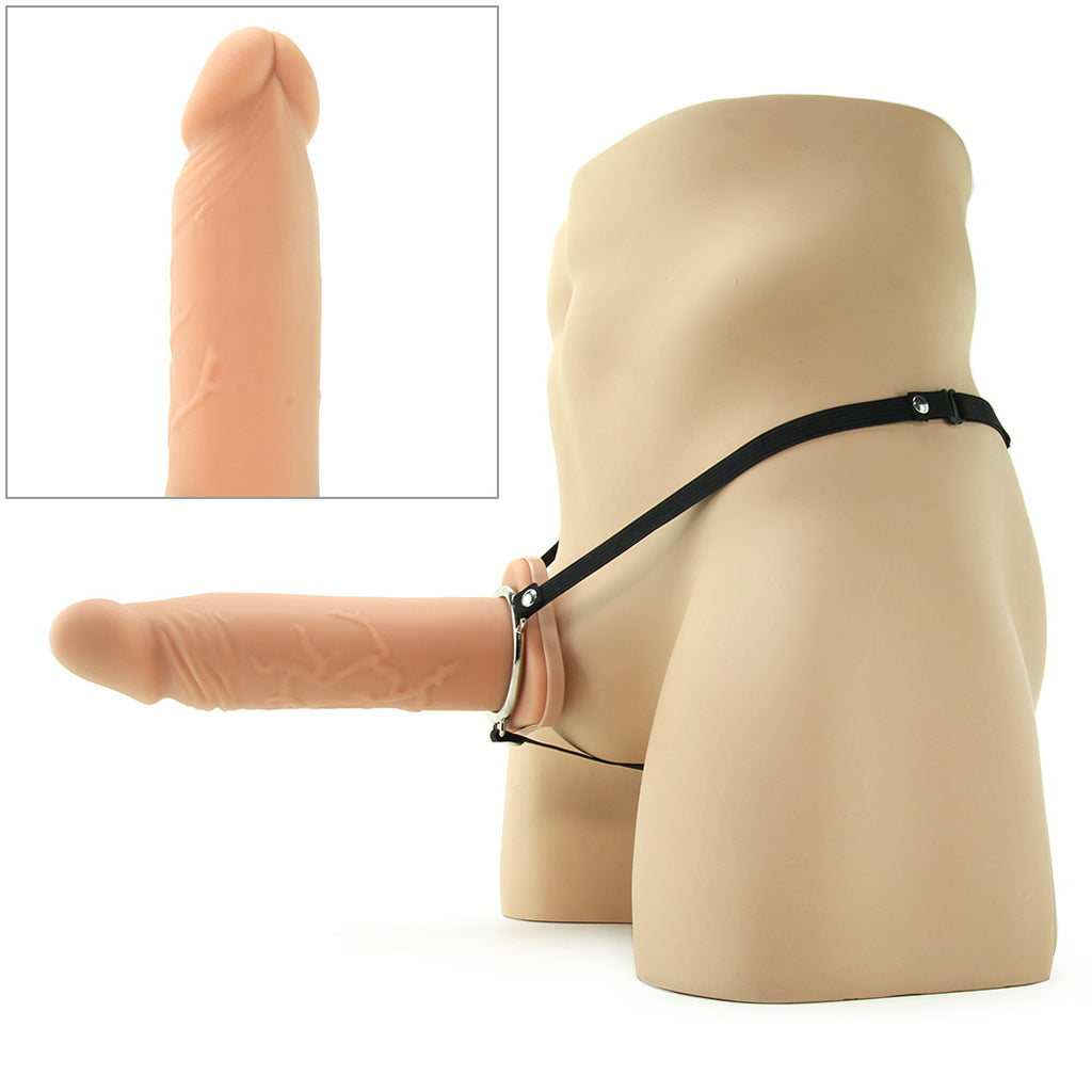 8 Inch Silicone Hollow Extension in Flesh - Tophatter's Adult Products Dildo Sex Toys > Strap-On and Harnesses - Tophatter Daily Deals