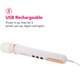 PinkCherry Rechargeable Wand in White Vibrators > Wands - Tophatter Daily Deals