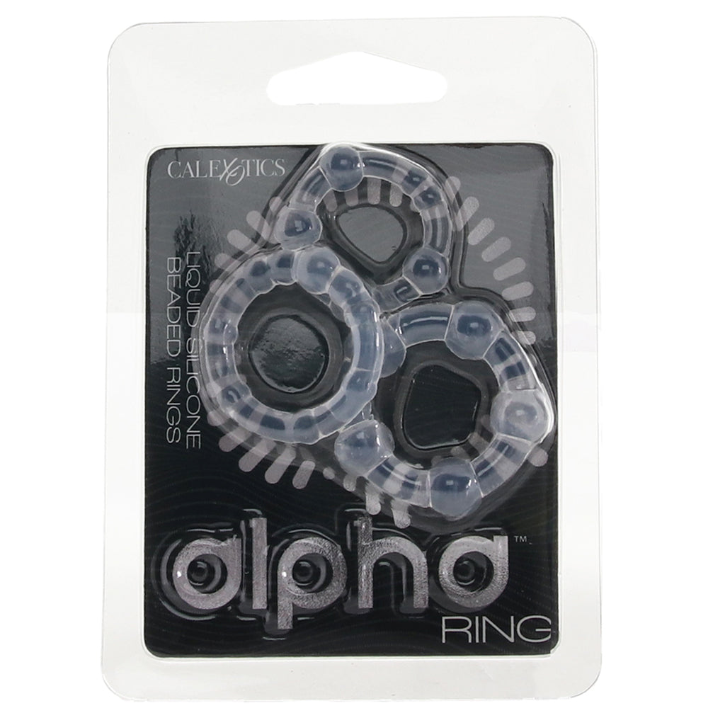 Alpha Liquid Silicone Beaded Rings - Tophatter's Adult Sex Toys Online Cock Rings - Tophatter Daily Deals
