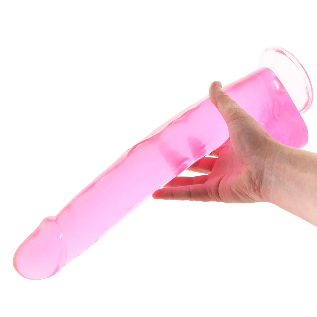 Size Queen 12 Inch Jelly Dildo in Pink Dildo Sex Toys > Realistic Dildos - Tophatter Daily Deals