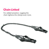 Master Series Monarch Noir Chained Clover Clamps Bondage and Fetish > Nipple Stimulators & Clamps - Tophatter Daily Deals