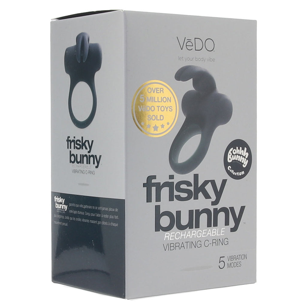 Frisky Bunny Vibrating Ring in Black Pearl - Tophatter's Vibrator Deals Online Cock Rings - Tophatter Daily Deals