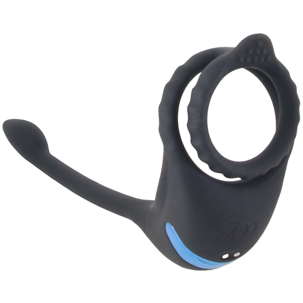Trinity Men Vibrating C-Ring & Anal Stimulator Cock Rings - Tophatter Daily Deals
