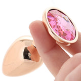 Rear Assets Round Gem Metal Plug Kit in Rose Anal Sex Toys > Butt Plugs - Tophatter Daily Deals