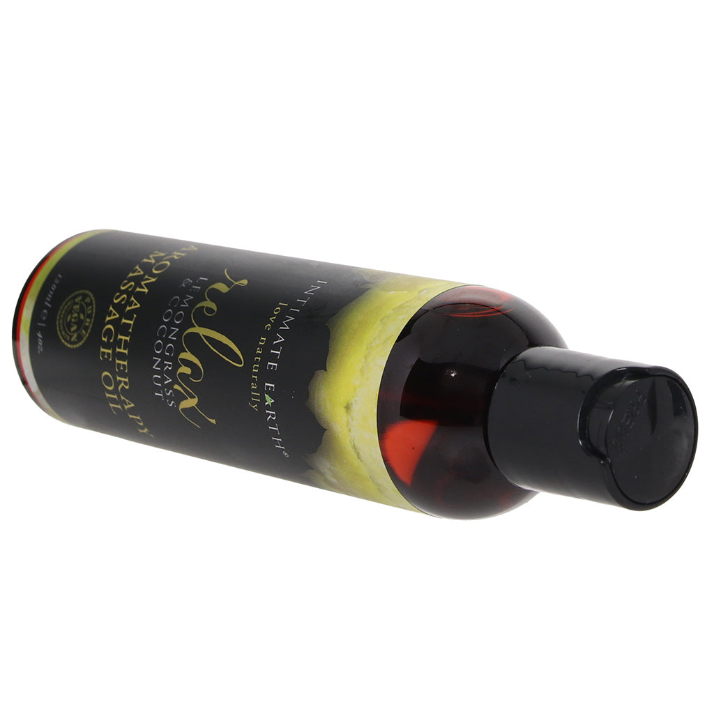 Relax Massage Oil 4oz/120ml in Lemongrass & Coconut Sensual Love > Massage - Tophatter Daily Deals