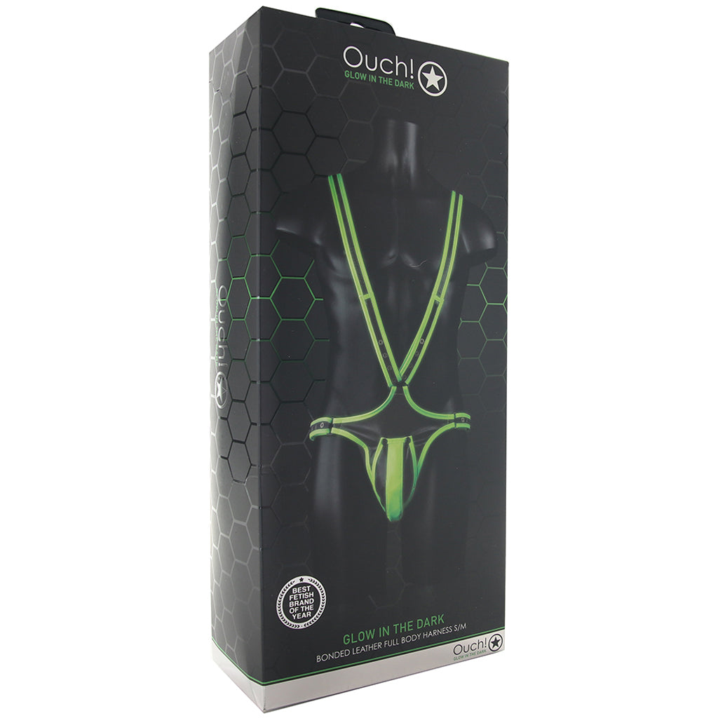 Ouch! Glow In The Dark Full Body Harness /M Bondage and Fetish > Men's Bondage Wear - Tophatter Daily Deals