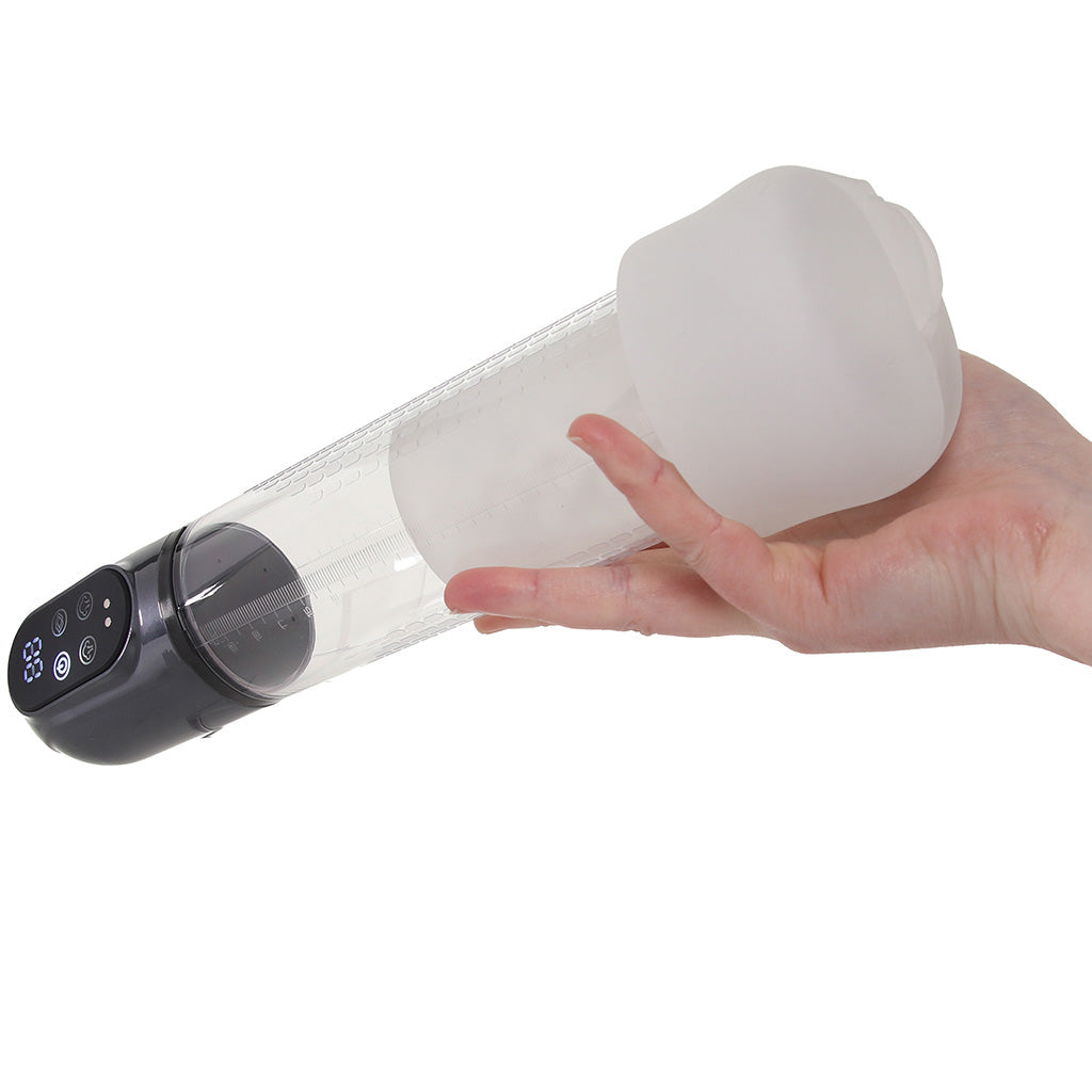 Pumped Engage Penis Pump and Masturbator - Tophatter's Adult Sex Toys Online Male Masturbators > Self-Contained Strokers - Tophatter Daily Deals