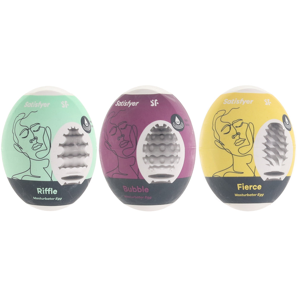 Satisfyer Riffle, Bubble, Fierce Masturbator Egg Set Male Masturbators > Discreet Masturbators - Tophatter Daily Deals