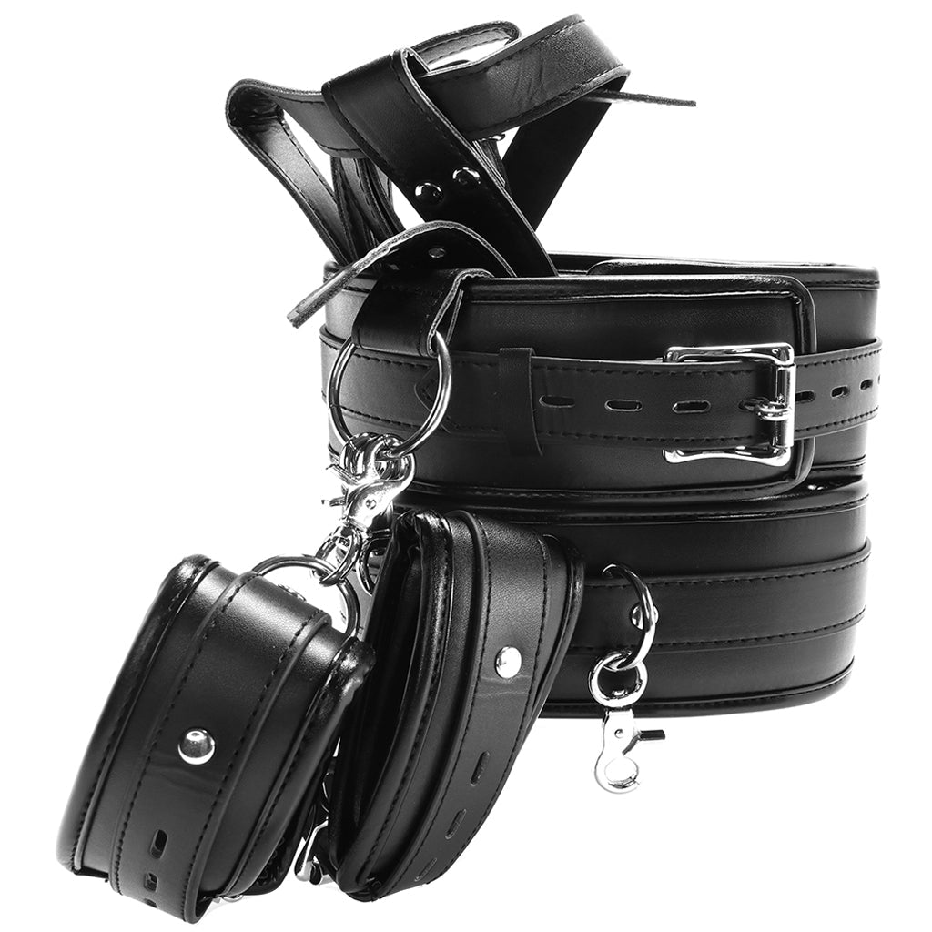 Strict Thigh Sling with Wrist Cuffs - Tophatter's Adult Products Bondage and Fetish > Restraints - Tophatter Daily Deals