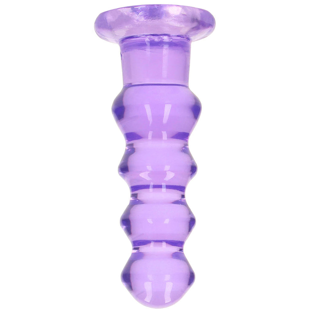 RealRock Crystal Clear Jelly 5.5 Inch Curvy Dildo in Purple - Tophatter's Adult Products Dildo Sex Toys > Anal Dildos - Tophatter Daily Deals