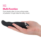 8 Function Classic Chic Curve Vibe in Black Vibrators > G-Spot Vibrators - Tophatter Daily Deals