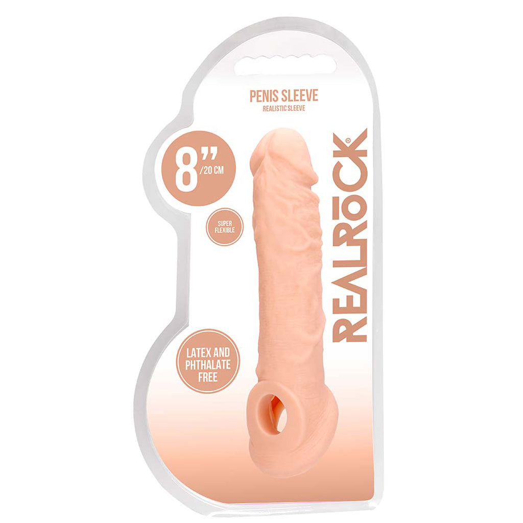 RealRock Penis Sleeve 8 Inch Extender in White Male Enhancement > Extenders and Sleeves - Tophatter Daily Deals