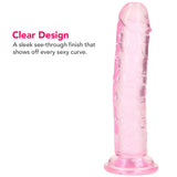 RealRock Crystal Clear Jelly 6 Inch Dildo in Pink Dildo Sex Toys > Realistic Dildos - Tophatter Daily Deals