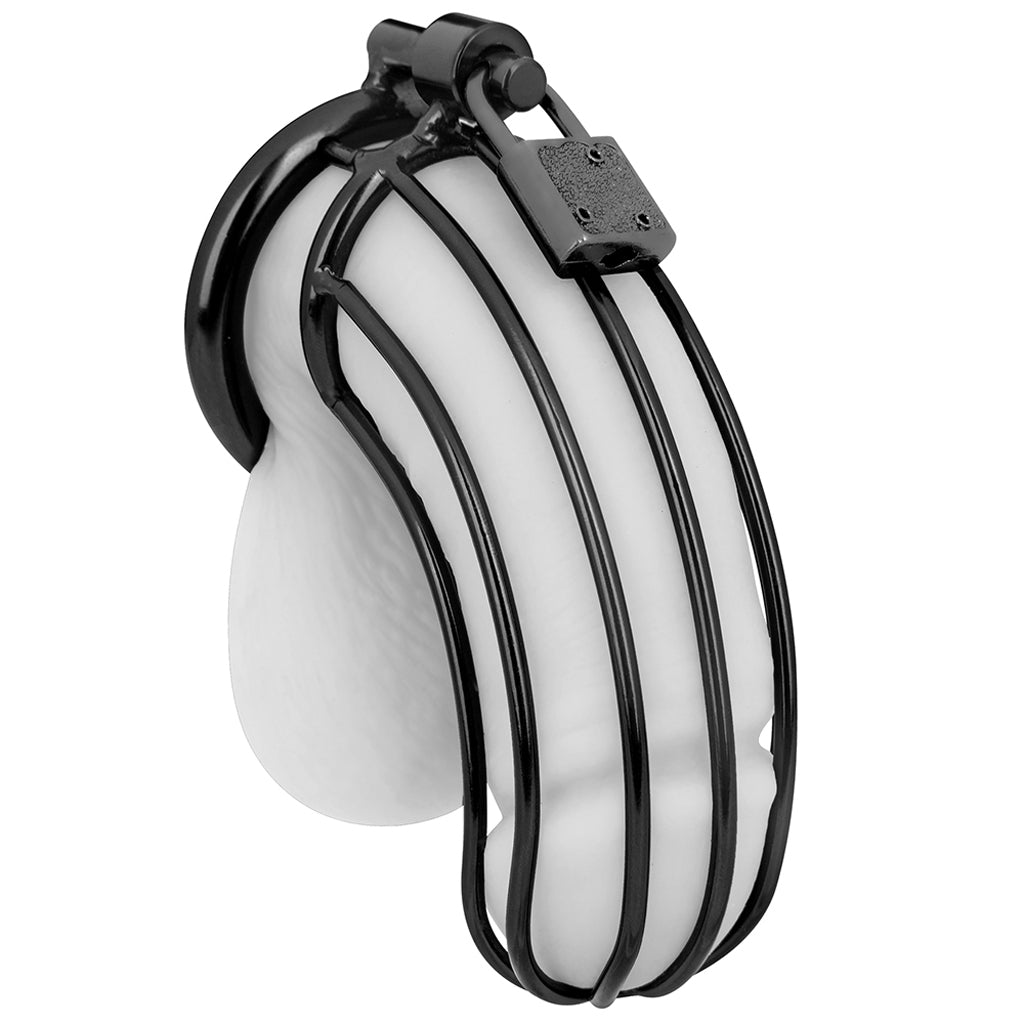 Blue Line Prisoner Cock Cage in Black - Tophatter's Adult Products Bondage and Fetish > Cock and Ball Devices - Tophatter Daily Deals