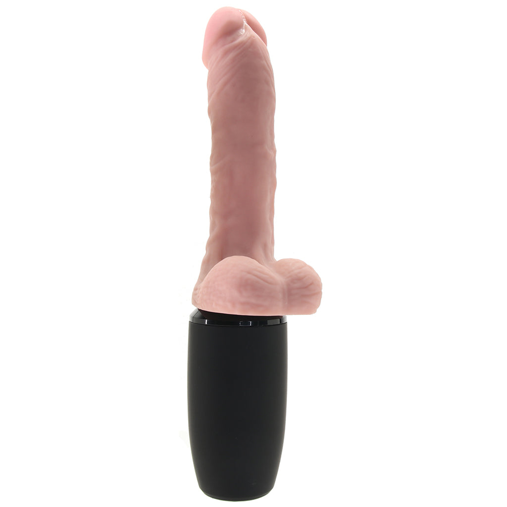 King Cock Triple Threat 6.5 Inch Thrusting Cock in White Vibrators > Realistic Vibrator Dildos - Tophatter Daily Deals