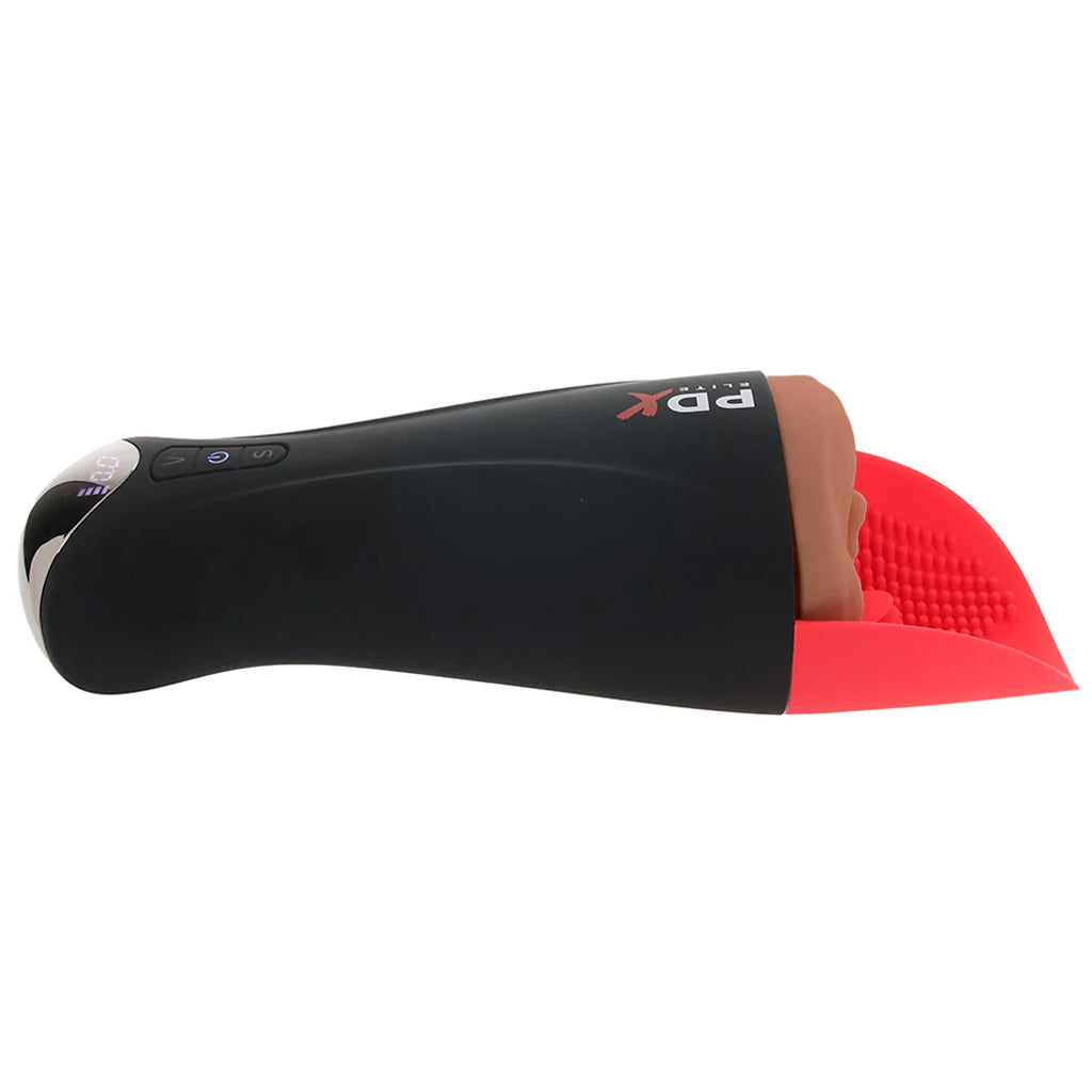 PDX Elite Fap-O-Matic Pro XL Suction Stroker in Brown - Tophatter's Adult Sex Toys Online Male Masturbators > Auto Strokers - Tophatter Daily Deals