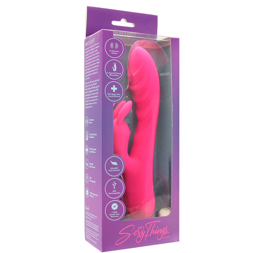 Sexy Things Wild Lust Ribbed Rabbit Vibe Vibrators > Rabbit Vibrators - Tophatter Daily Deals