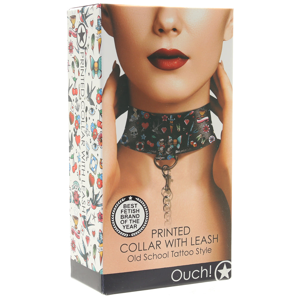 Ouch! Old School Tattoo Leash & Collar Bondage and Fetish > Leashes and Collars - Tophatter Daily Deals