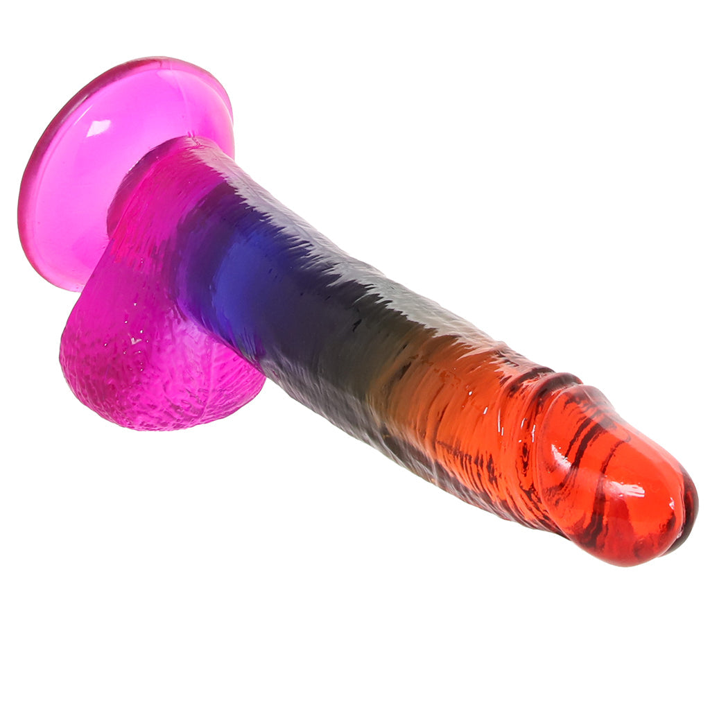 Crystal Jellies 8.5 Inch Cock & Balls Dildo in Rainbow Dildo Sex Toys > Realistic Dildos - Tophatter Daily Deals