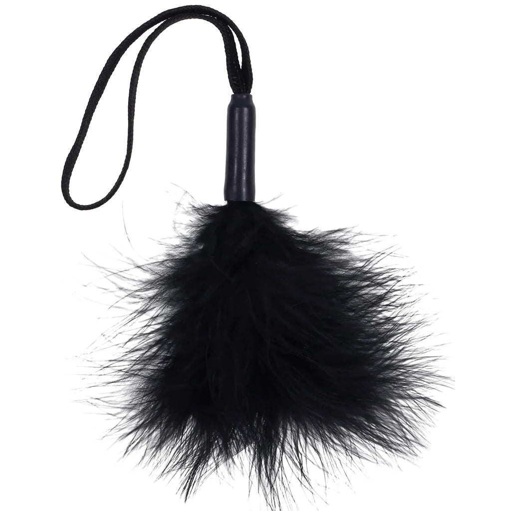 S&M Peaches 'n CreaMe Wrist Feather Ticker in Black - Tophatter's Adult Sex Toys Online Sensual Love > Ticklers & Teasers - Tophatter Daily Deals