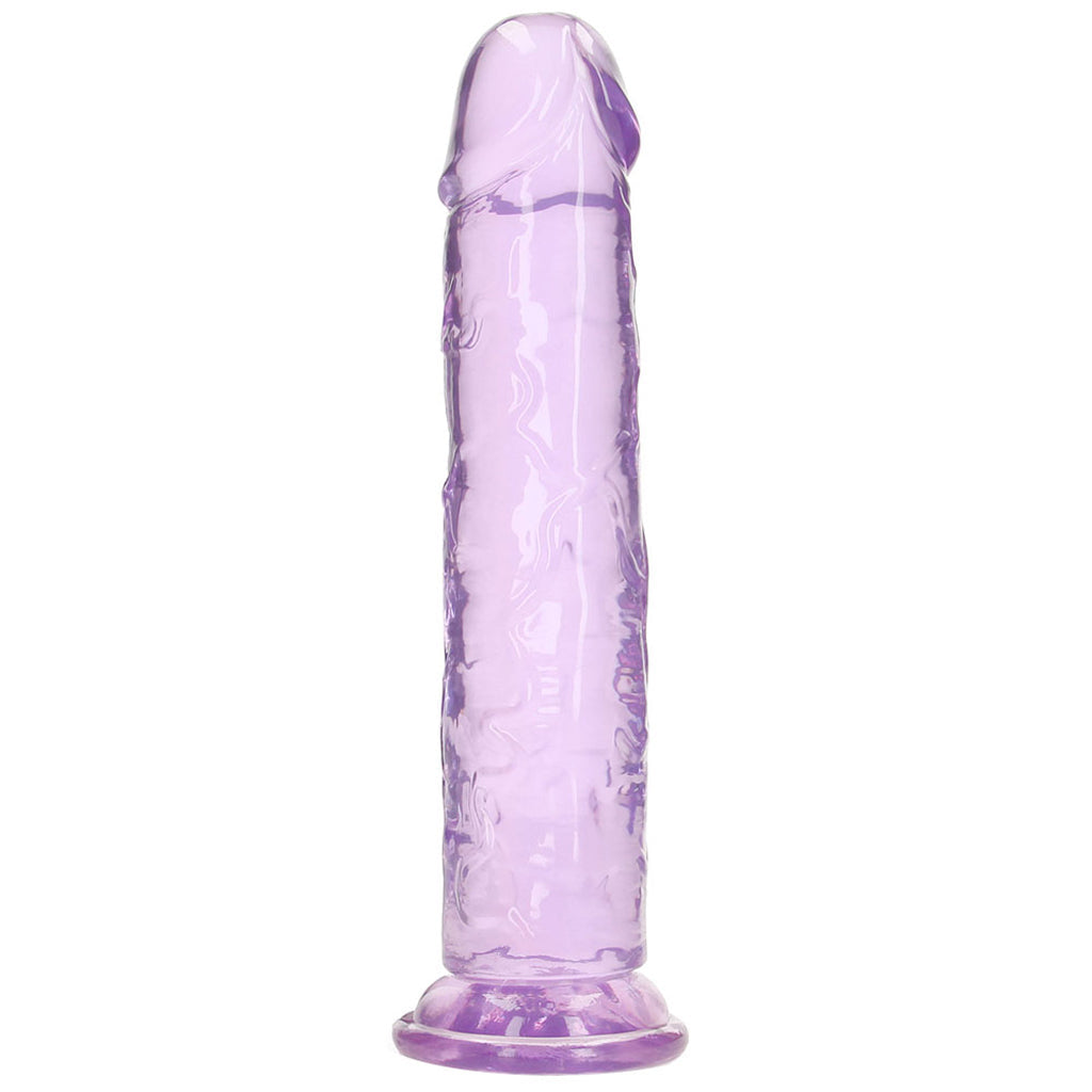 RealRock Crystal Clear Jelly 11 Inch Dildo in Purple - Tophatter's Adult Products Dildo Sex Toys > Realistic Dildos - Tophatter Daily Deals