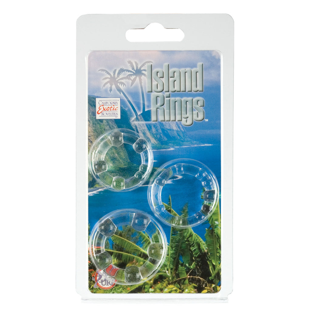 Island Rings in Clear - Tophatter's Adult Products Cock Rings - Tophatter Daily Deals