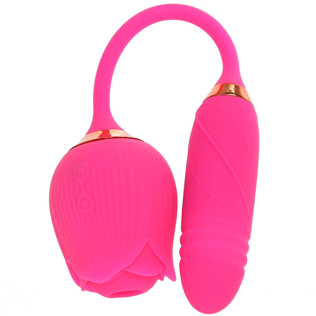 Pink Pussycat Thrusting Rose Vibe Vibrators > Clitoral Stimulators - Tophatter Daily Deals