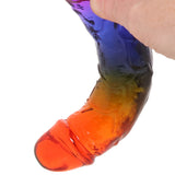 Crystal Jellies 7 Inch Classic Dildo in Rainbow Dildo Sex Toys > Realistic Dildos - Tophatter Daily Deals