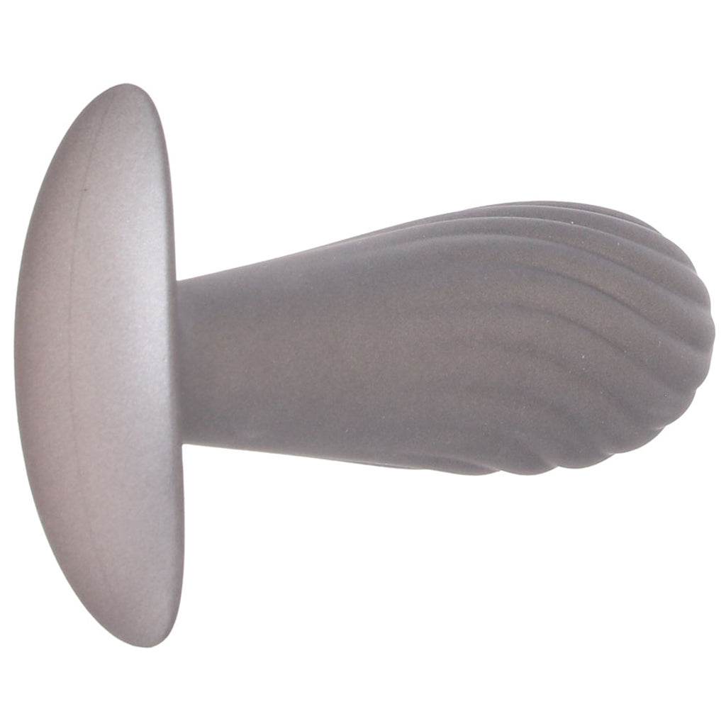 Ouch! Smooth Silicone Ribbed Butt Plug in Gun Metal - Tophatter's Adult Sex Toys Online Anal Sex Toys > Butt Plugs - Tophatter Daily Deals