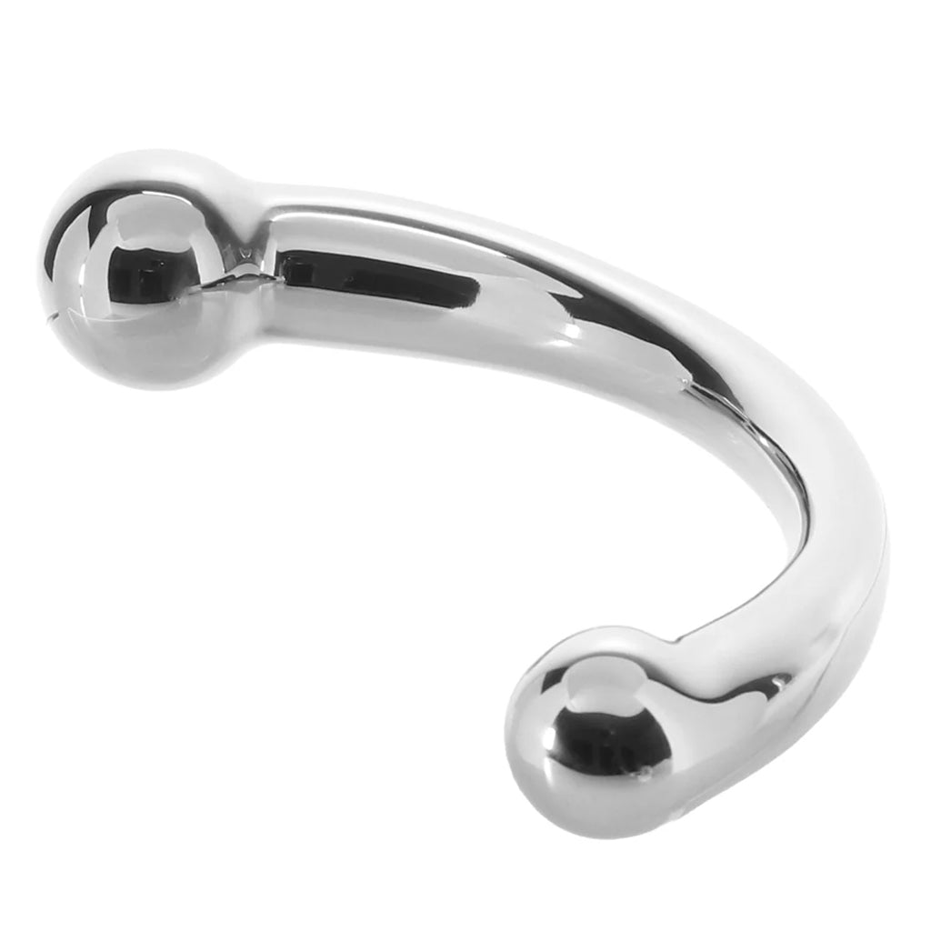 PinkCherry 8 Inch Stainless Steel Curved G-Spot Dildo - Tophatter's Adult Sex Toys Online Dildo Sex Toys > G-Spot Dildos - Tophatter Daily Deals