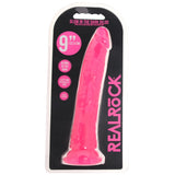 RealRock 9 Inch Glow-in-the-Dark Slim Dildo in Pink Dildo Sex Toys > Realistic Dildos - Tophatter Daily Deals