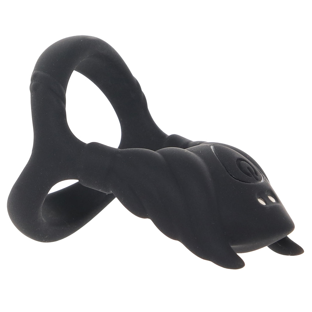 Rocky Silicone Vibrating Dual C-Ring Cock Rings - Tophatter Daily Deals