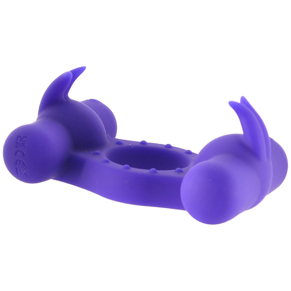 Silicone Triple Orgasm Enhancer Vibrating Ring - Tophatter's Adult Products Cock Rings - Tophatter Daily Deals