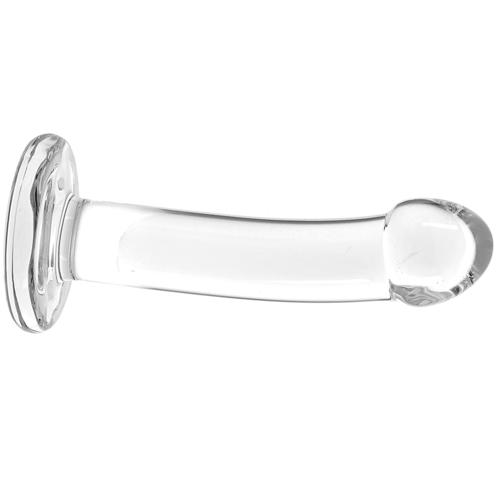 Blown Basic Curve 6 Inch Glass Dildo in Clear - Tophatter's Adult Products Dildo Sex Toys > G-Spot Dildos - Tophatter Daily Deals